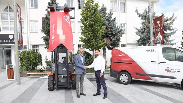 Hacıbektaş Belediyesi’ne 3,5 Tonluk Forklift Bağışlandı